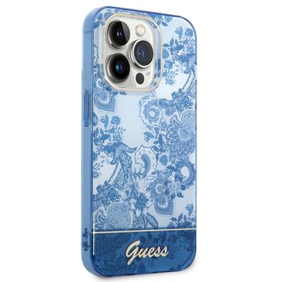 4. Guess GUHCP14LHGPLHB iPhone 14 Pro 6.1" blue/blue hardcase Porcelain Collection