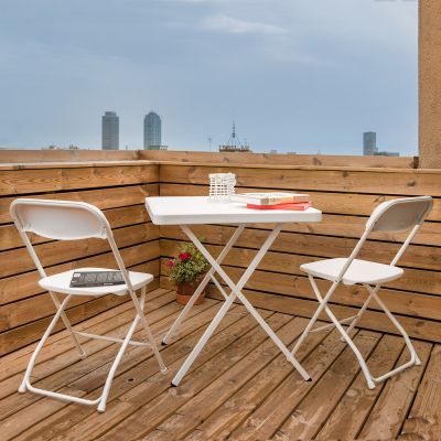 8. ARUBA BALCONY SET - TABLE + 2 CHAIRS