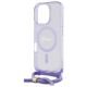 5. Guess Crossbody Cord Script MagSafe Case for iPhone 16 Pro - Purple