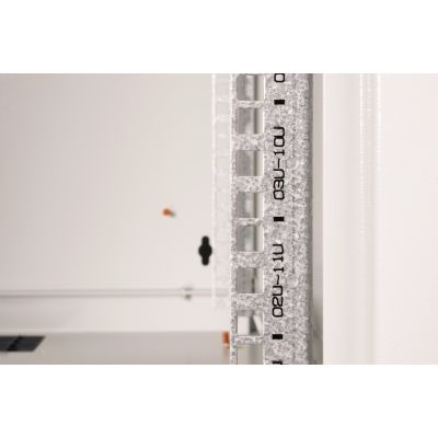 13. Unique 19" 12U 600x600 wall-mounted network cabinet, glass door, gray, undivided, assembled, 100kg