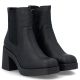4. Women's Chelsea boots with a block heel, insulated, black, Rieker 58081-00