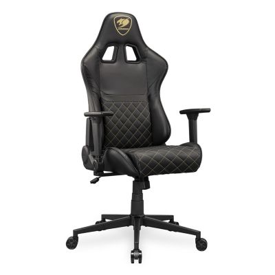 7. COUGAR CGR-AO2-GLB Universal Gaming Chair Upholstered Seat Black, Gold