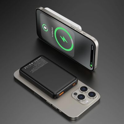 5. Dudao K14S USB-C / MagSafe wireless powerbank 20W 5000mAh - black