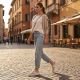 9. Beige leather sneakers Remonte Rieker D3E00-60
