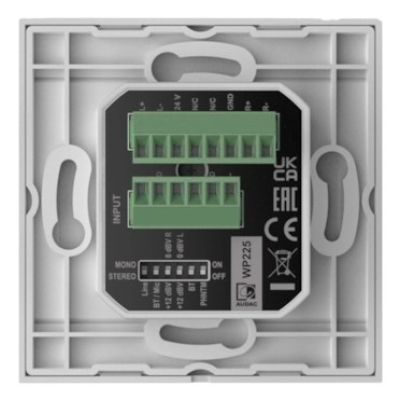 3. AUDAC WP225/W wall panel, XLR mic + 3.5 mm jack + BT, white
