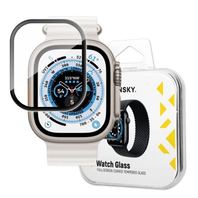 Wozinsky Full Glue Acrylic Glass for Apple Watch 49mm 9H Full Screen with Black Frame