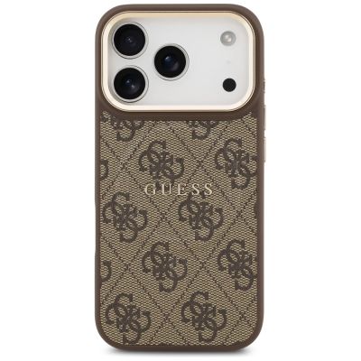 3. Guess 4G PU Classic Logo MagSafe Case for iPhone 17 Pro - Brown