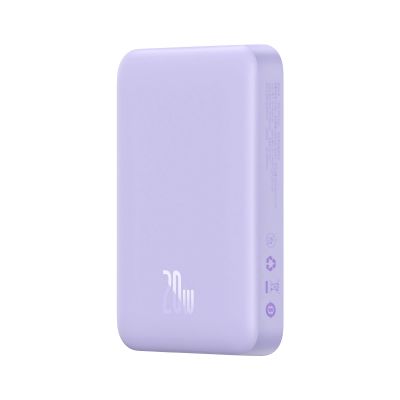 Baseus Magnetic Mini Inductive Powerbank 10000mAh 20W - Purple + USB-C - USB-C Cable