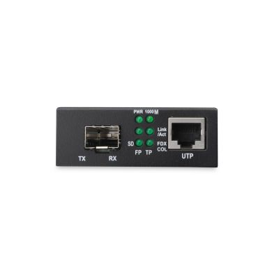 8. Media converter RJ45 10/100/1000Base-T to SFP 1000Base-SX/LX (without SFP module)