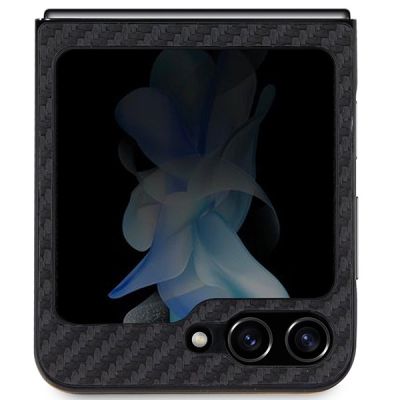 3. BMW Leather Carbon case for Samsung Galaxy Z Flip 5 - black