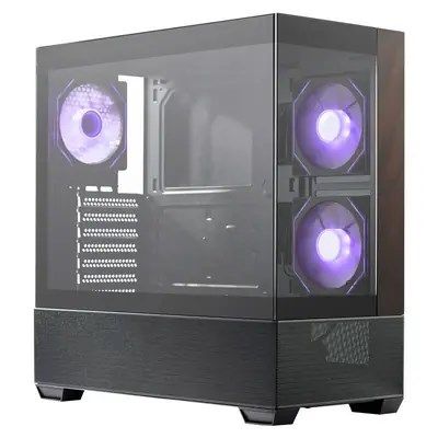 4. Cooler Master Elite 690 Wood Midi Tower Black