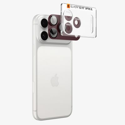 2. Spigen Optik Pro XL GLAS.TR EZ FIT Tempered Glass for iPhone 18 Pro Max - Dark Cherry