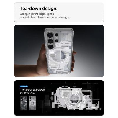 9. Spigen Ultra Hybrid Mag MagSafe Case for Samsung Galaxy S26 Ultra Zero One - Clear and White