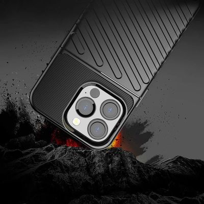 8. Thunder Case Flexible Tough Rugged Cover TPU Case for iPhone 13 Pro blue