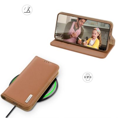 7. Dux Ducis Hivo case Samsung Galaxy S23+ flip cover wallet stand RFID blocking brown