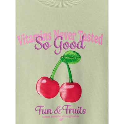 8. Girls' loose sweatshirt without hood 4F 4FJRSS26TSWSF2903-47S