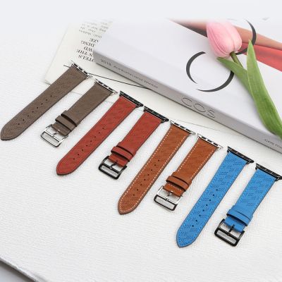 7. Strap Leather for Apple Watch 38 / 40 / 41 mm band bracelet - red
