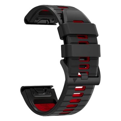 3. Tech-Protect IconBand Pro Strap for Garmin Fenix 3 / 5X / 3HR / 5X Plus / 6X / 6X Pro / 7X - Black/Red