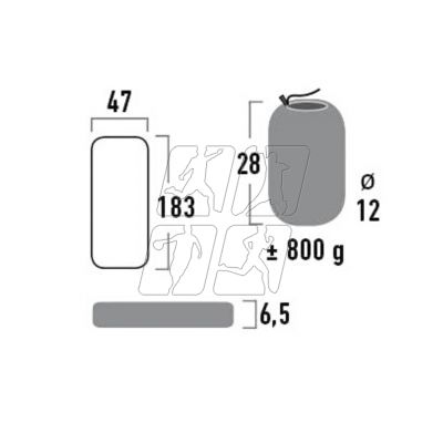 4. Mattress High Peak Texas 185x47x6,5cm 41003