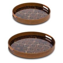 RITUALI DOMESTICI GALATEO Set of 2 round trays