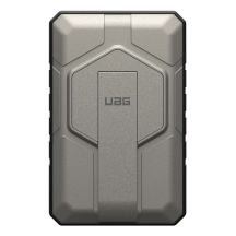 UAG Rugged 10K Power Bank – 10000 mAh with Stand, 10 W Wireless Charging, MagSafe Compatible, Cable Included (black/titanium)