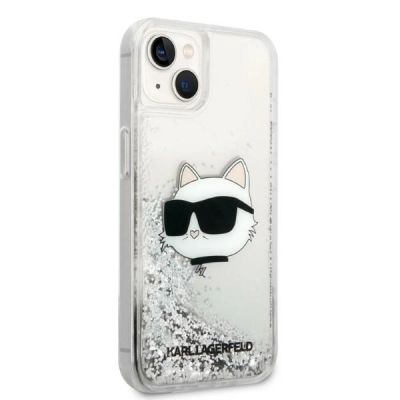 4. Karl Lagerfeld KLHCP14MLNHCCS iPhone 14 Plus 6.7" silver/silver hardcase Glitter Choupette Head