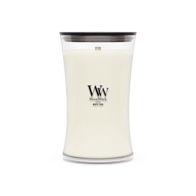 2. Large Candle WHITE TEAK WOODWICK