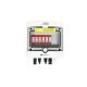 Hermetic IP65 EMITER DC connection switchboard with Dehn 1000V type 2 DC surge arrester, 2x PV string, 2x MPPT