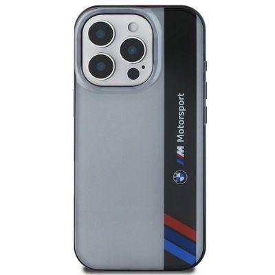 3. BMW Motosport IML Vertical Stripe iPhone 16 Pro Case - Gray