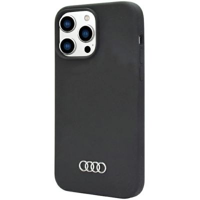 3. Audi Silicone Case iPhone 14 Pro 6.1" black/black hardcase AU-LSRIP14P-Q3/D1-BK