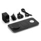 3. Satechi Qi2 Trio Wireless Charging Pad - magnetic wireless charger for three devices (AppleWatch 5W, AirPods 5W, Qi2 15W), 1m cable, 45W wall charger and interchangeable UK and EU plugs included (space gray)