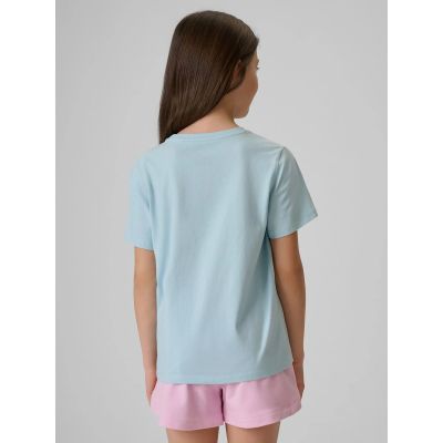 2. Girls' regular printed T-shirt 4F 4FJRSS26TTSHF4418-33S
