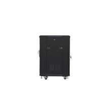Lanberg FF01-6615-12B Rack Cabinet (15U; 19''; 848mm / 600mm / 600 mm; floor-standing; Glass; 800 kg; black)