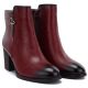 3. Red high-heeled women's ankle boots M.Daszyński SA250-4