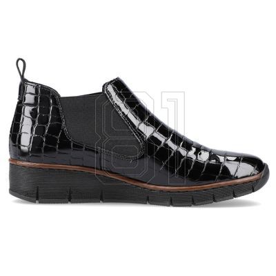 33. Rieker W R474 snakeskin leather ankle boots black