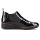 33. Rieker W R474 snakeskin leather ankle boots black