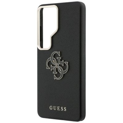 6. Guess Grained Big 4G Metal Logo case for Samsung Galaxy S26 Ultra - black