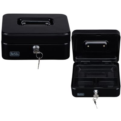 7. METAL CASE FOR MONEY AND DOCUMENTS 20x8.5x16 CM BLACK + DECKER