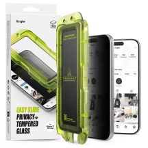 Ringke Easy Slide 2-pack Privacy Glass for iPhone 17 Pro - Black