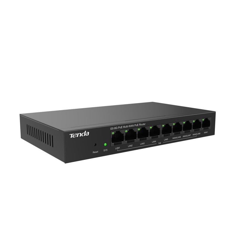 3. Tenda G0-8G-PoE Gigabit Ethernet Router Black