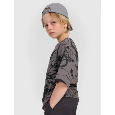4. Boy's oversize T-shirt with print 4F 4FJRAW25TTSHM3063-90A