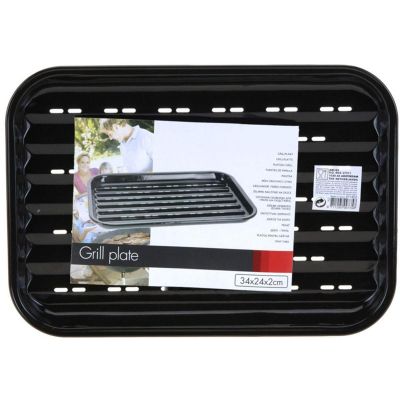 4. GRILLING TRAY 34x24CM NON-STICK BLACK