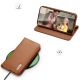 6. Dux Ducis Hivo Samsung Galaxy S25 Edge Case with Flip and RFID Protection - Brown