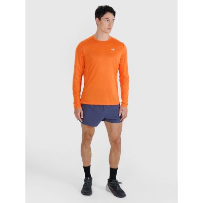 3. Men's quick-drying running longsleeve 4F 4FWSS25TFLOM326-70S