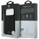 8. Mercedes Leather with Crossed Lines MagSafe case for iPhone 17 Pro Max - black