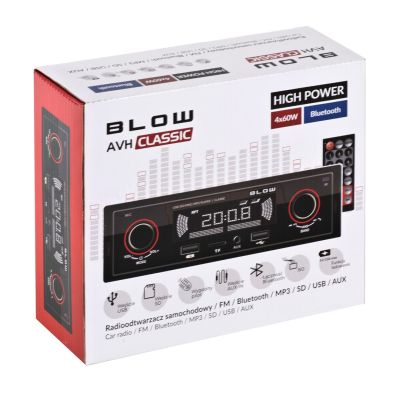 2. Car radio BLOW CLASSIC 78-287# (Bluetooth, USB + AUX + SD cards)