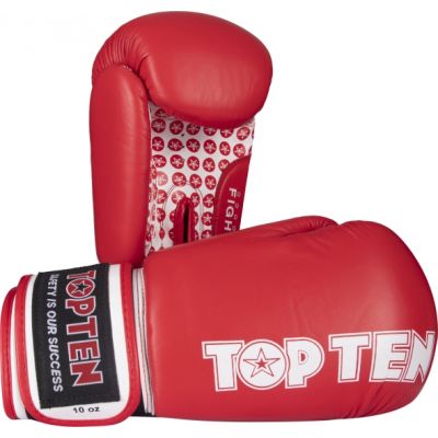 TOP TEN "FIGHT" RTT-2 Boxing Gloves 10 oz (WAKO APPROVED)