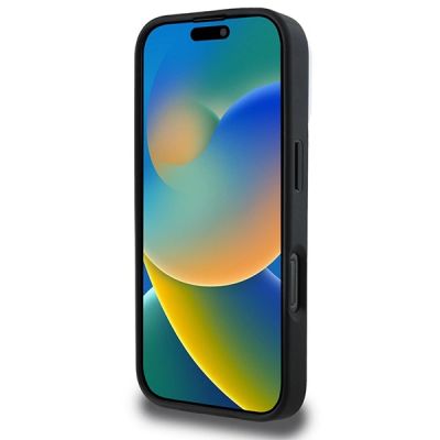 5. DKNY Plain Silver Logo MagSafe iPhone 16 Pro Case - Black