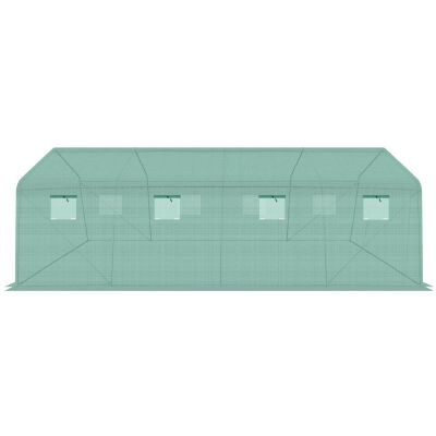 38. GREENHOUSE GARDEN TUNNEL 300x600x200CM PE STRUCTURE STEEL GREEN