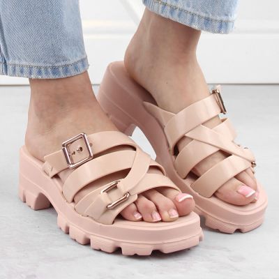3. Zaxy fragrant nude heeled flip-flops W NN285044 INT2009B